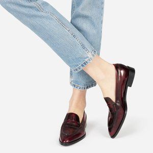 Everlane Modern Penny Loafer in Oxblood s10